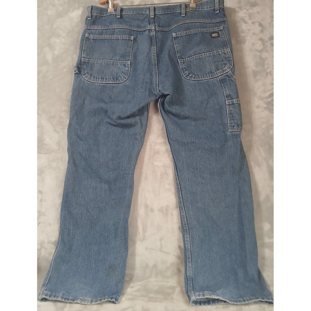Key Industries Mens Blue Denim Carpenter Workwear Jeans Hammer Loop‎